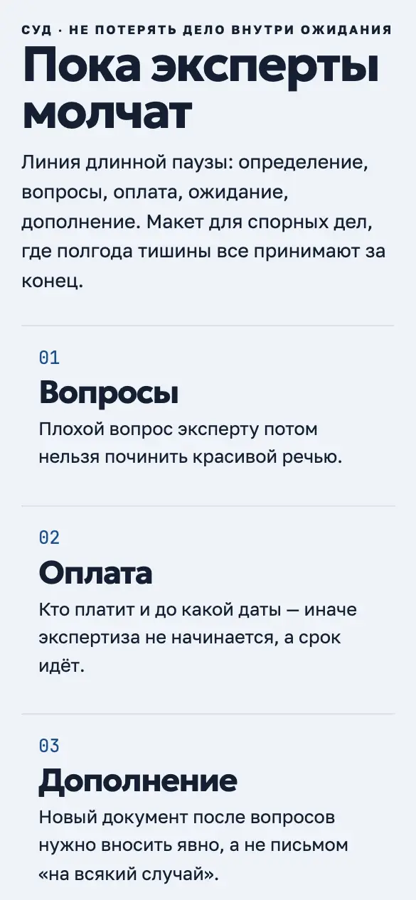 Очередь экспертизы — мобильная версия