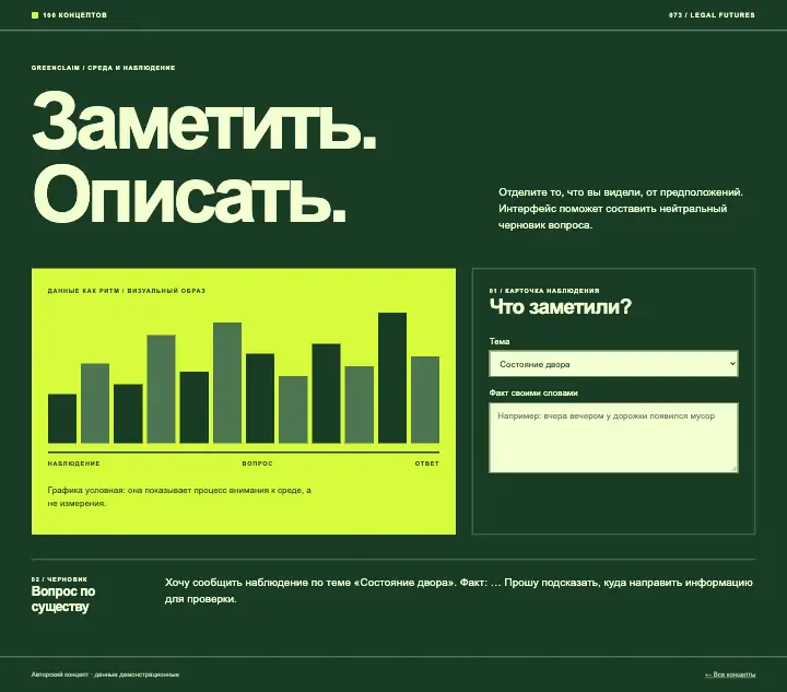 Greenclaim — страница целиком