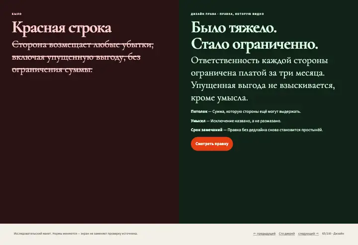 Красная строка — страница целиком