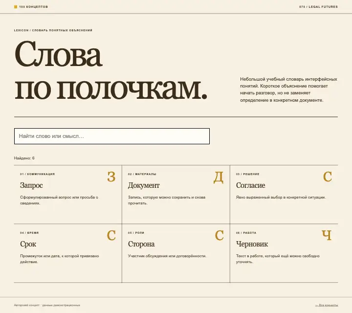 Lexicon — страница целиком