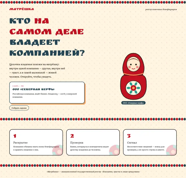 Матрёшка — страница целиком