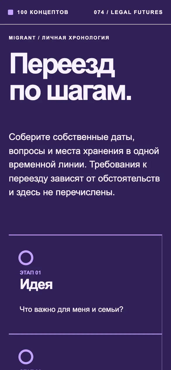 Migrant — мобильная версия
