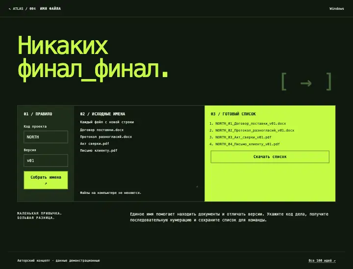 Имя файла — страница целиком