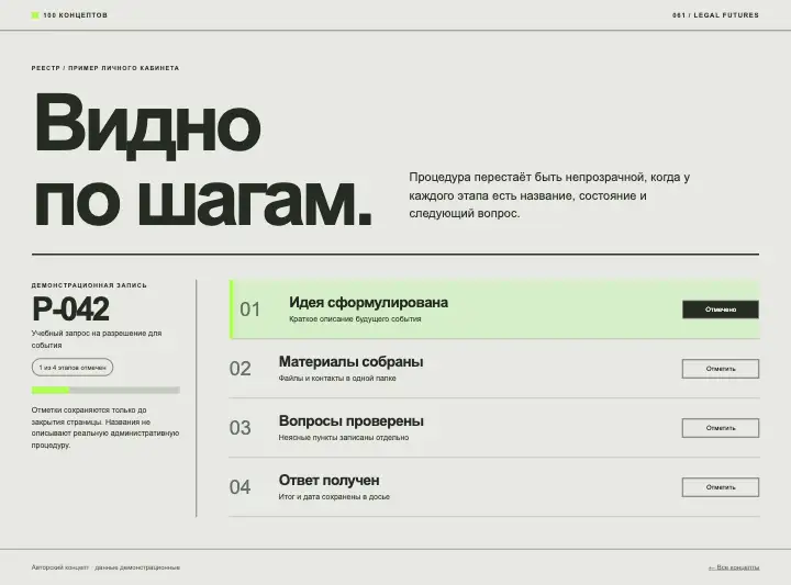 Реестр — страница целиком