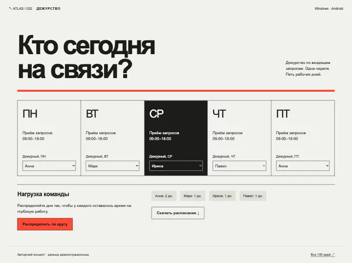 Дежурство — страница целиком