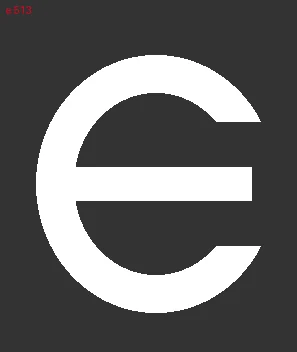 Проба глифа e