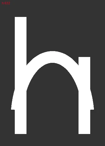 Проба глифа h