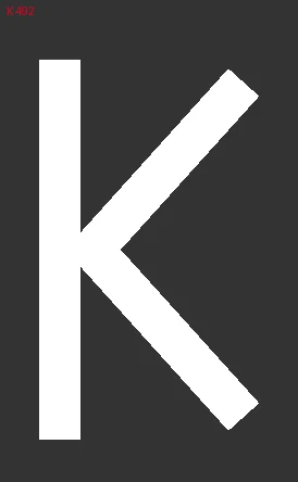 Проба глифа k