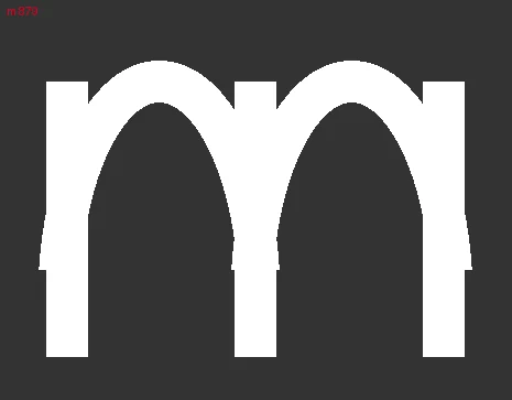 Проба глифа m