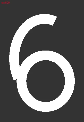 Проба глифа six